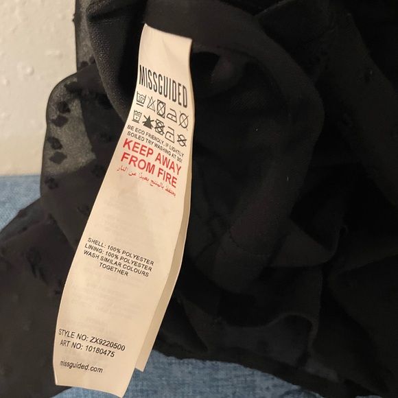 MISSGUIDED Black Sheer Polkadot BabyDoll Dress - Picture 4 of 5